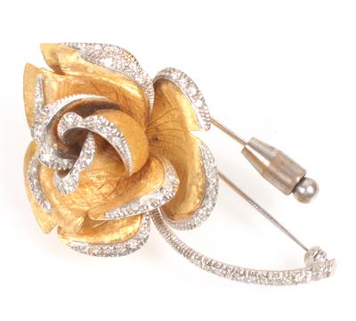 Diamant Rosenblütenbrosche - Jewellery