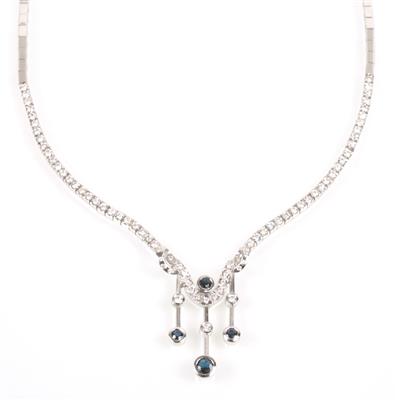 Saphir Brillant Collier - Gioielli