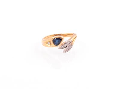 Saphir Diamant Damenring - Klenoty