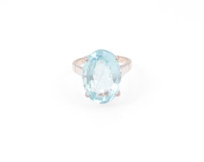 Aquamarindamenring ca. 8,90 ct - Schmuck und Uhren online auction