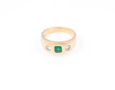 Brillant Smaragd Ring - Schmuck und Uhren online auction