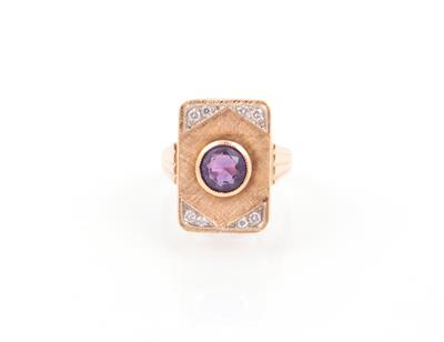 Brillant Amethyst Damenring - Gioielli