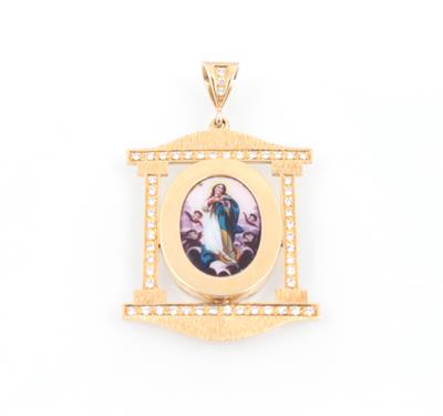 Brillant Anhänger "Mutter Gottes" - Schmuck und Uhren online auction