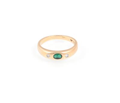 Smaragd Brillant Ring - Gioielli