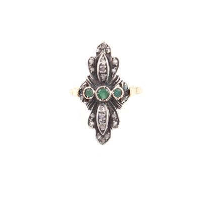 Smaragd Diamant Damenring - Gioielli