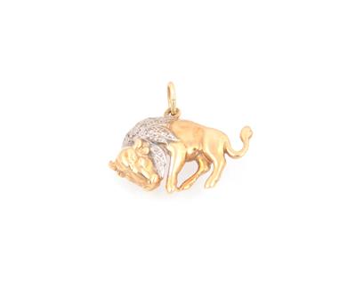 Diamant Anhänger "Stier" - Schmuck und Uhren online auction