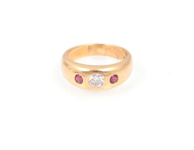 Brillant Rubin Ring - Schmuck und Uhren