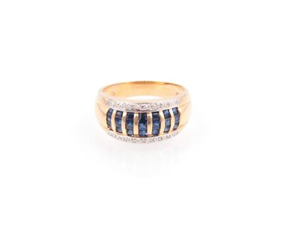 Saphir Brillant Ring - Schmuck und Uhren