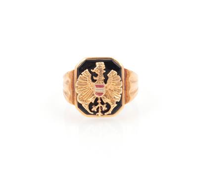 Onyx Herrenring "Österreichisches Wappen" - Jewellery