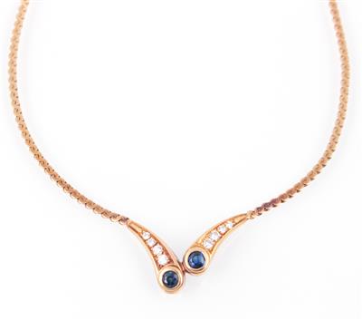 Brillant Saphir Collier - Schmuck und Uhren