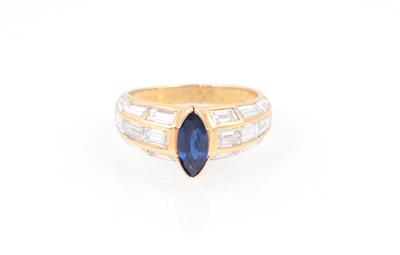 Saphir Diamant Damenring - Jewellery