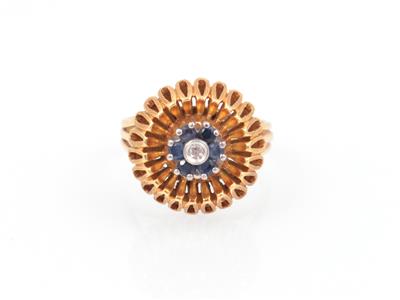 Saphir Diamant Damenring - Schmuck und Uhren