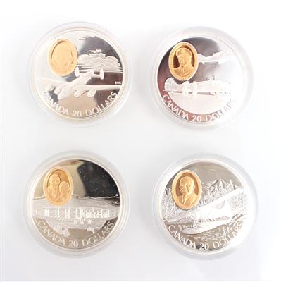 4 Münzen "20 kanadische Dollars" - Klenoty