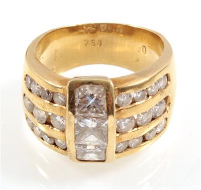 Diamant Brillant Damenring zus. ca. 1,60 ct - Sale - auction