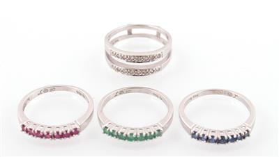 Brillant Farbstein Ringset - Jewellery