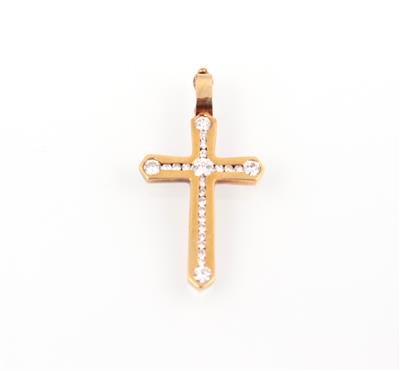 Brillant Anhänger "Kreuz" - Schmuck und Uhren