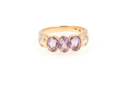 Brillant Amethyst Damenring - Schmuck und Uhren