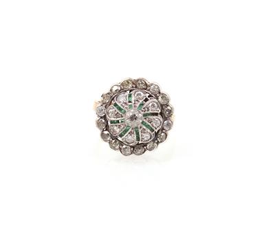 Diamant Smaragd Damenring - Weihnachtsauktion Schmuck und Uhren