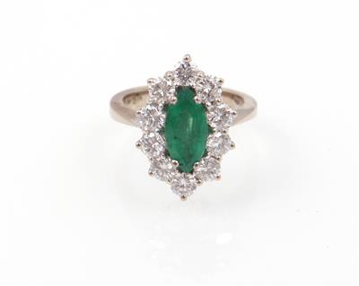Smaragd Brillant Damenring - Vánoční aukce - Klenoty