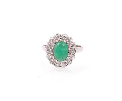 Smaragd Brillant Damenring - Christmas auction - Jewellery