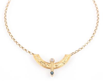 Saphir Diamant Collier - Klenoty