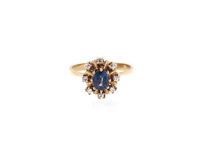 Saphir Diamant Damenring - Klenoty