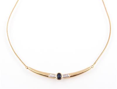 Diamant Saphir Collier - Jewellery and watches