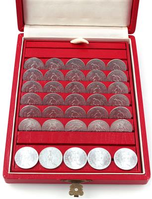 35 Münzen a ATS 1,-- - Münzen & Medaillen für Sammler