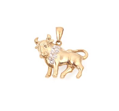 Diamant Anhänger "Stier" - Jewellery and watches