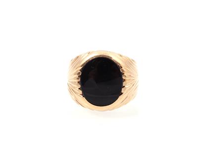 Onyx-Herrenring - Schmuck und Uhren