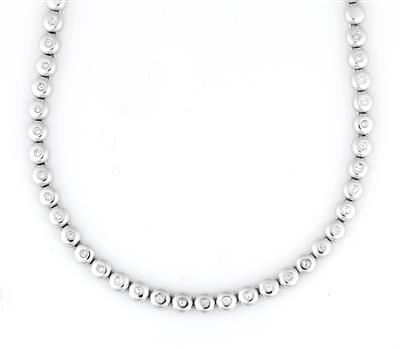 Brillant Collier zus. ca. 1,00 ct - Schmuck und Uhren