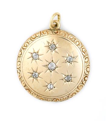 Diamant Medaillon "Sterne" - Schmuck und Uhren