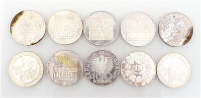 10 Münzen ATS 100,-- - Coins for collectors