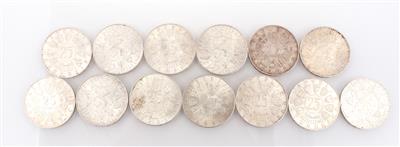 13 Silbermünzen ATS 25,-- - Monete per collettori