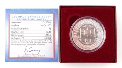 Münze ATS 100,-- "Millenium 2000" - Münzen für Sammler