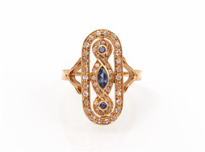 Saphir Diamant Damenring - Jewellery and watches