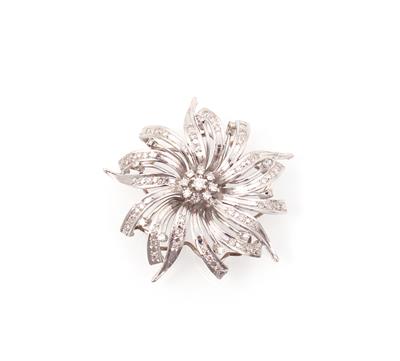 Brillant Diamant Blütenanhänger - Schmuck und Uhren