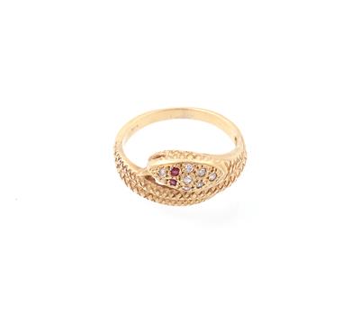 Diamant Rubin Schlangenring - Jewellery and watches