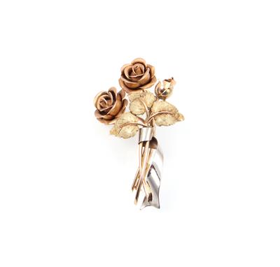 Brosche "Rosen mit Schleife" - Jewellery and watches