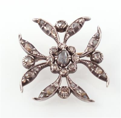 Diamantbrosche zus. ca. 0,30 ct - Jewellery and watches