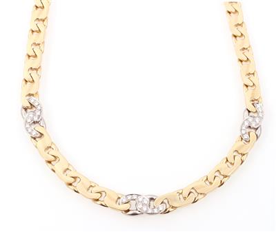 Brillantcollier zus. ca.1,00 ct - Schmuck und Uhren