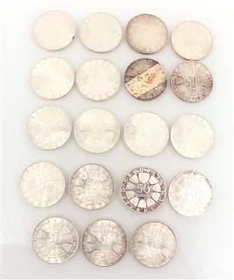 Sammlermünzen ATS 50,-- - Schmuck und Uhren