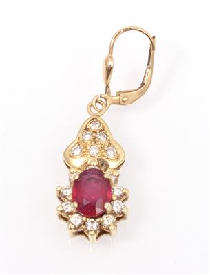 1 Brillant Ohrringgehänge - Jewellery and watches