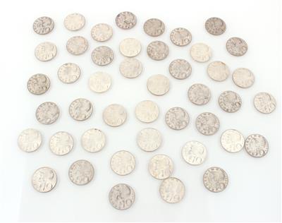 45 Silbermünzen ATS 10,-- - Schmuck und Uhren