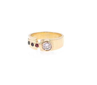 Brillant Farbstein Ring - Jewellery and watches