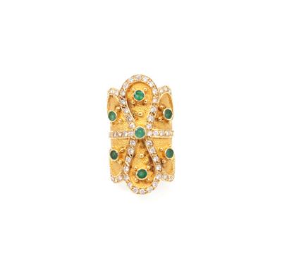 Brillant Smaragd Damenring - Jewellery and watches
