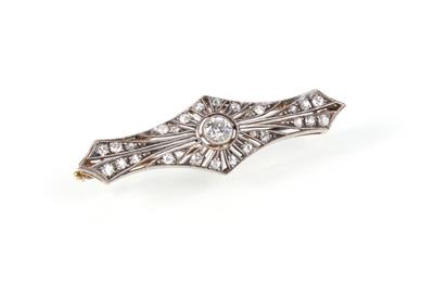 Art Deco Diamantbrosche zus. ca. 0,70 ct - Gioielli e orologi