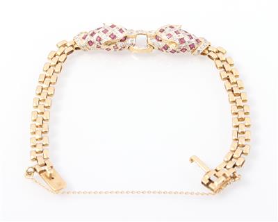 Rubin Diamant Armband "Raubkatzen" - Jewellery and watches