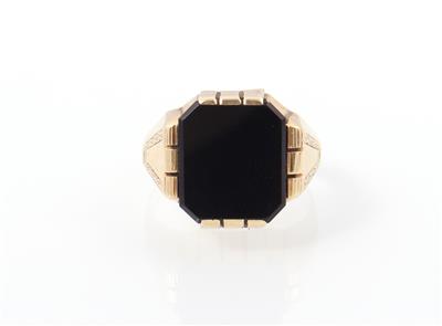 Onyx Herrenring - Schmuck und Uhren