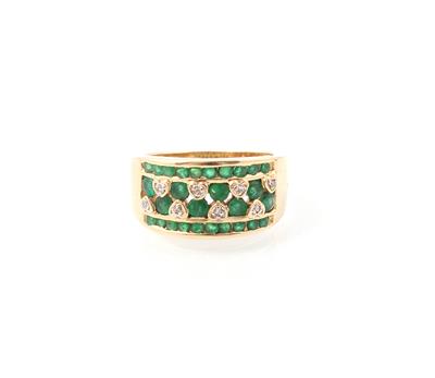Smaragd Brillant Damenring "Herzen" - Jewellery and watches